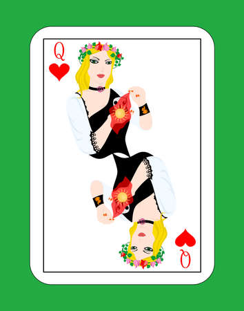 The Beautiful Card Of The Queen Of The Hearts のイラスト 素材 ストックフォト 写真素材のstock Foto ストックドットフォト