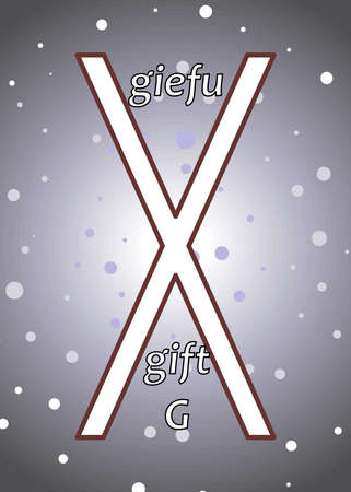 An illustration on a theme of divination with cards with runes.のイラスト素材