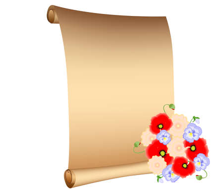 Template with beautiful peony flowers.のイラスト素材