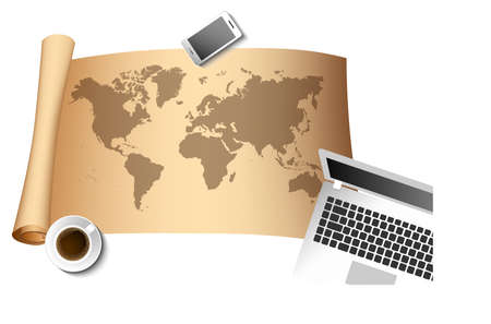 Illustration on the theme of travel and tourism.のイラスト素材