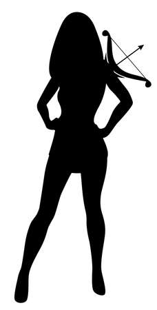 The illustration with the beautiful warrior woman.のイラスト素材