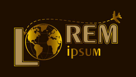 illustration the logo on the theme of travel and tourism.のイラスト素材