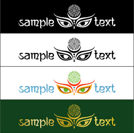 illustration - logo on the theme of meditation and yoga.のイラスト素材