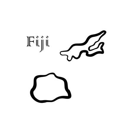 Illustration - map of the fiji in abstract style.のイラスト素材