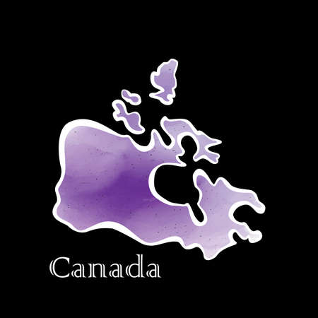 Illustration - map of the Canada in abstract style.のイラスト素材