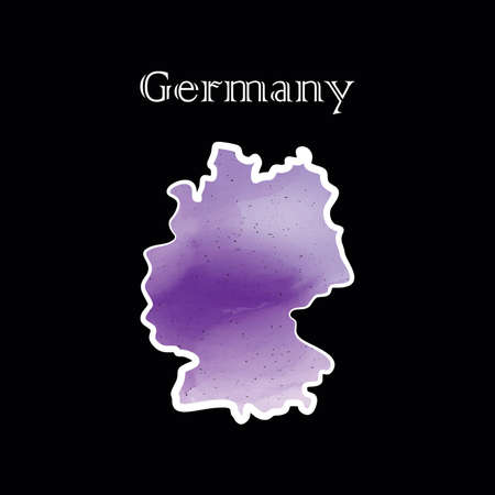 Illustration - map of the Germany in abstract style.のイラスト素材