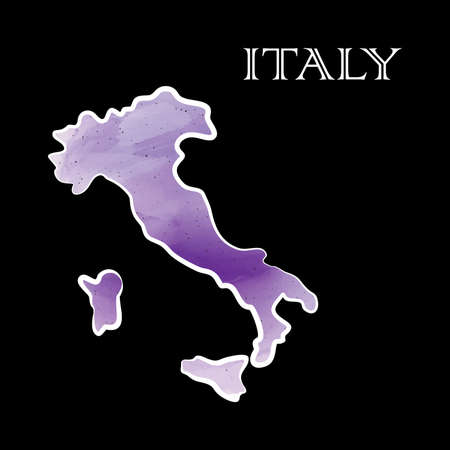 Illustration - map of the italy in abstract style.のイラスト素材