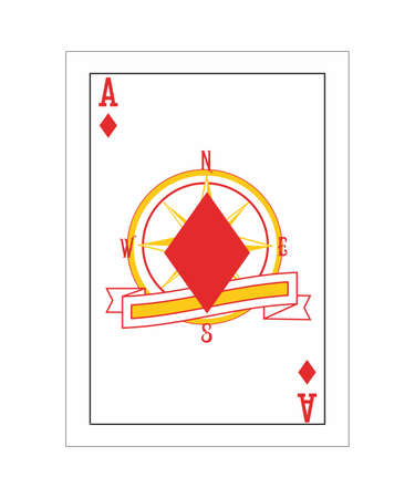 the illustration - ace of diamonds in the Wikingowie style.