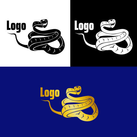 Beautiful  on the theme of animals with a beautiful snake.のイラスト素材