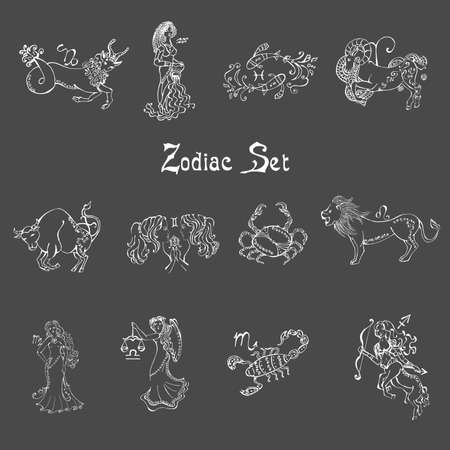 Beautiful image with the sign of the zodiac.のイラスト素材