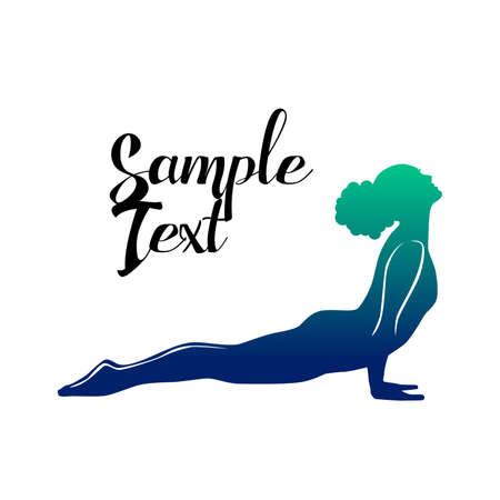 Beautiful girl on a yoga theme.のイラスト素材