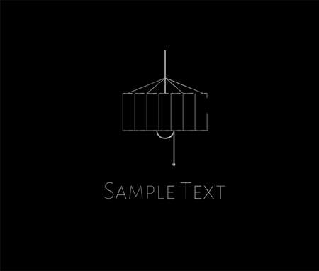 Beautiful and elegant logo on the theme of lamps in the interiorのイラスト素材