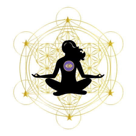 Illustration on the theme of the meditation.のイラスト素材