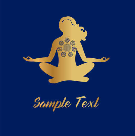 the illustration on the theme of the meditation.のイラスト素材