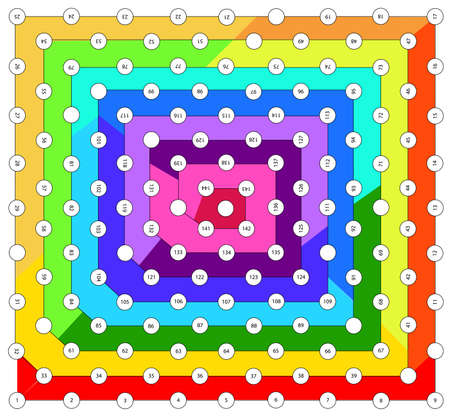 Illustration depicting the design of a board game in a modern style.のイラスト素材