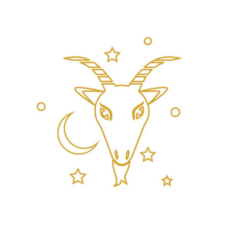 The illustration - zodiac sign in style of line art.のイラスト素材