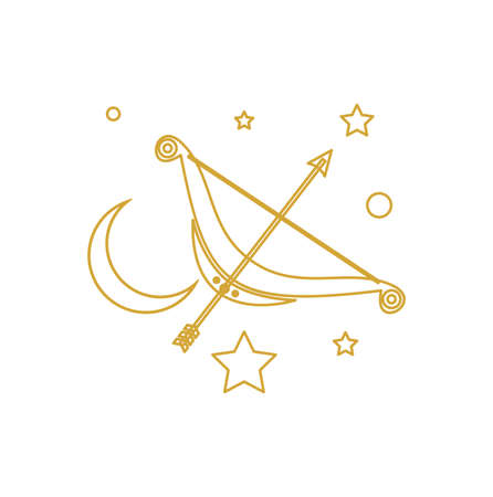 The illustration - zodiac sign in style of line art.のイラスト素材