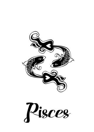 The illustration - zodiac sign in the black color.のイラスト素材