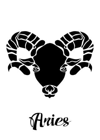 The illustration - zodiac sign in the black color.のイラスト素材