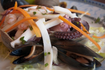 seafood saladの写真素材