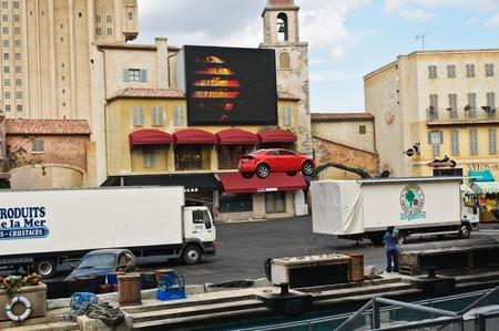 Paris - Disney Studios, 08, 13, 2010 - Moteurs Action Stunt Show Spectacularのeditorial素材