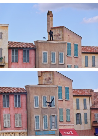 Paris - Disney Studios, 08, 13, 2010 - Moteurs Action Stunt Show Spectacularのeditorial素材