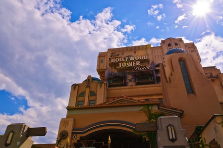 Walt Disney Studios Paris, August, 13, 2010 -Hollywood Towerのeditorial素材