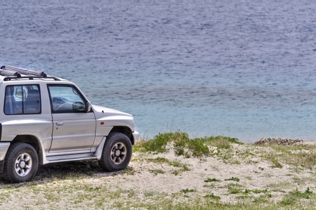 Adventure at Capo peloro beach messina sicilyの写真素材
