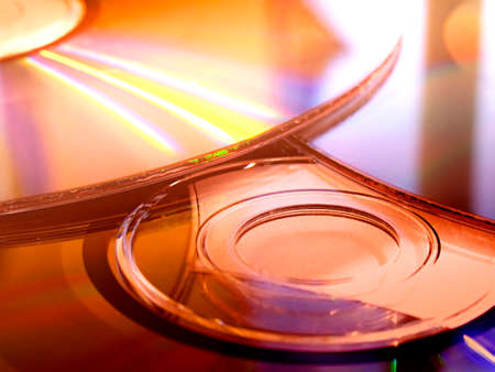 Close up of Digital disk with color overlay