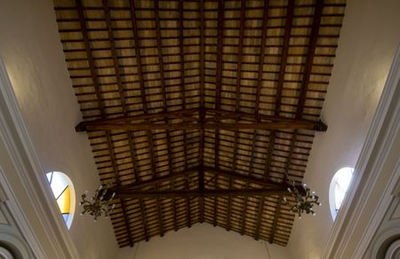 details of a wooden floorの写真素材