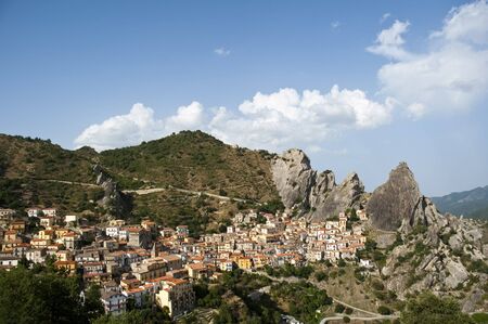 Bailicata country perched on the Lucan Dolomitesの写真素材