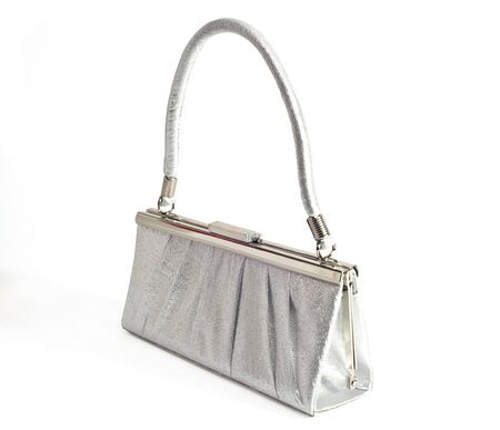 Evening bag ladies on a white backgroundの写真素材
