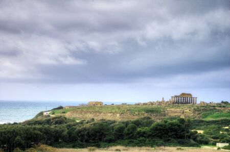 High Dynamic Range image of the temples of Selinunteの写真素材