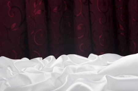 decorative background with two colors of fabricsの写真素材