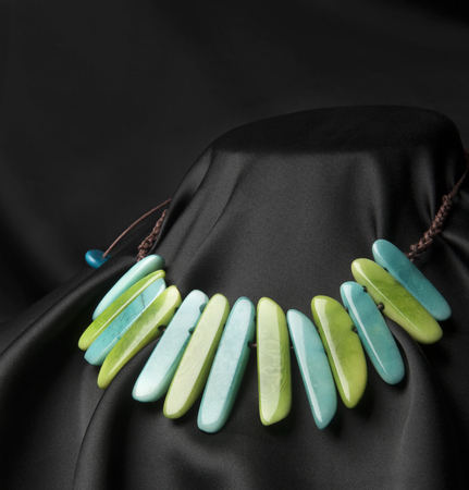 handcrafted jewelry handmade in Ecuador with taguaの写真素材