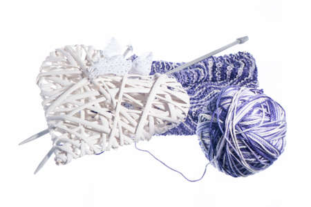 a balls of wool on a isolated background