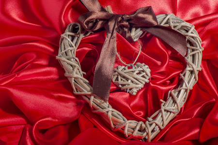 gift for mother day on a fabric bakgroundの写真素材