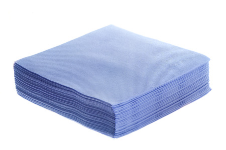 a paper napkins on the white backround の写真素材