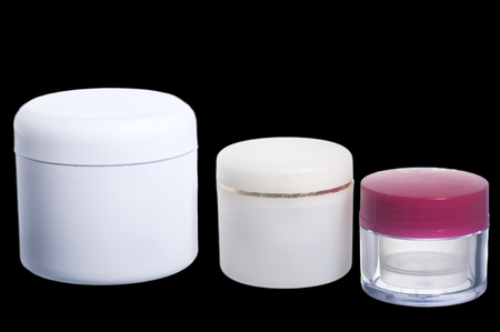 products for body care on white backgroundの写真素材
