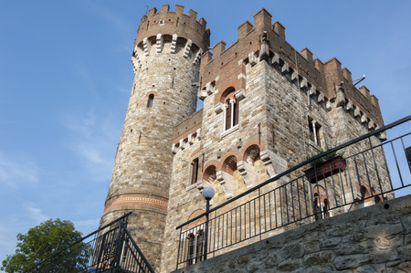 outer details of ancient castle of Tercesiの写真素材