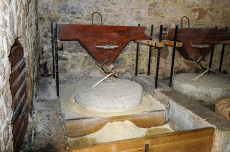 a detail of some ancient corn mill