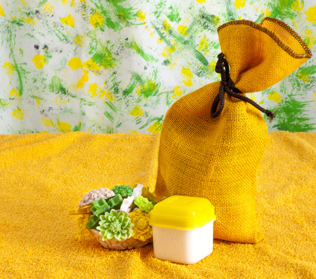 products for body care on white backgroundの写真素材