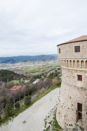 a medieval castle home to the torture museum in Tuscanyのeditorial素材