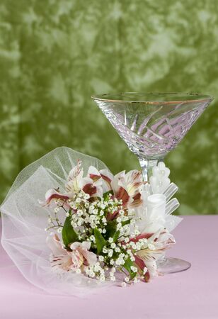 a composition of flowers for wedding dayの写真素材