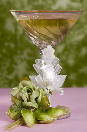 a flowers candy and a weddings favors の写真素材