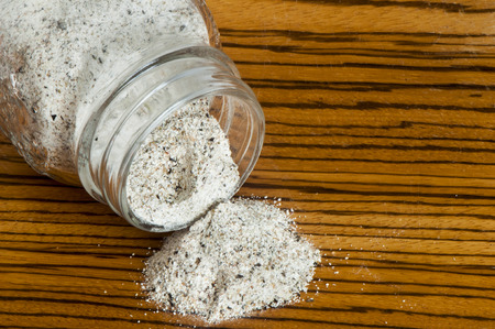 buckwheat flour on a cutting board oliveの写真素材