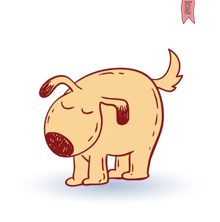 dog icon -  illustration.のイラスト素材