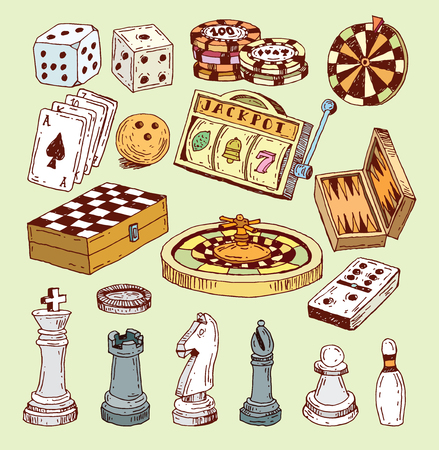 chess piece, hand drawn vector illustration.のイラスト素材