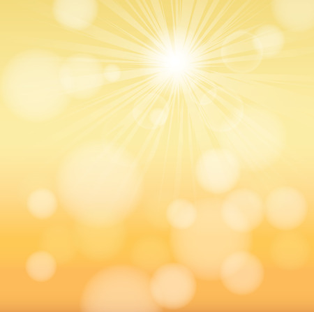 summer holidays. Poster on tropical beach background.のイラスト素材