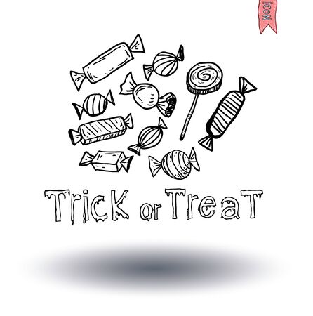 Sweets and candies icons. vector illustration.のイラスト素材